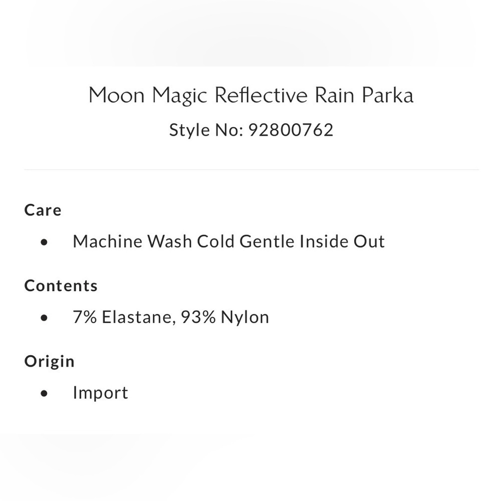 Free People Moon Magic Reflective Rain Parka Size Small NWT - Picture 7 of 17
